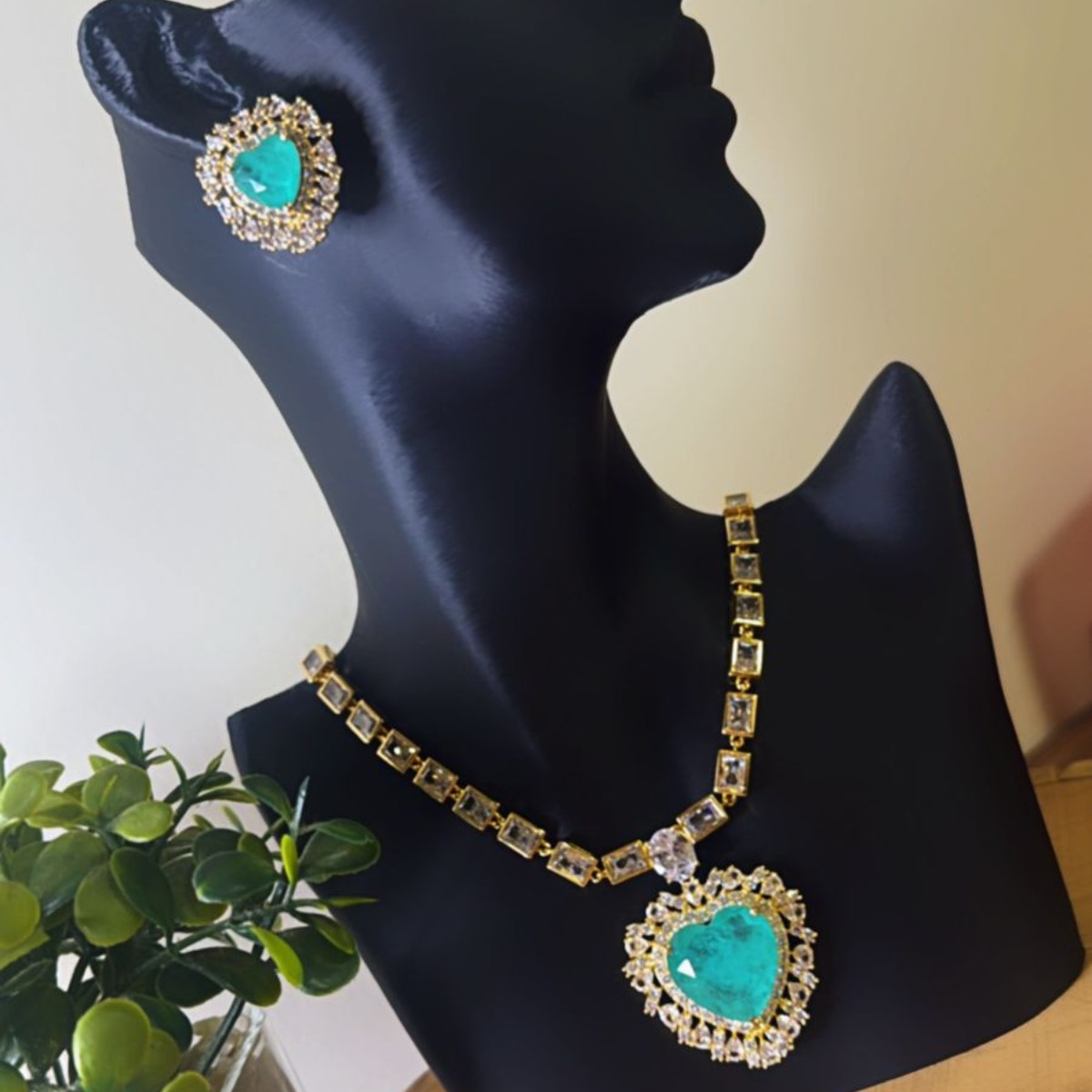 Conjunto Coração Esmeralda Fusion Luxo - Imagem 2