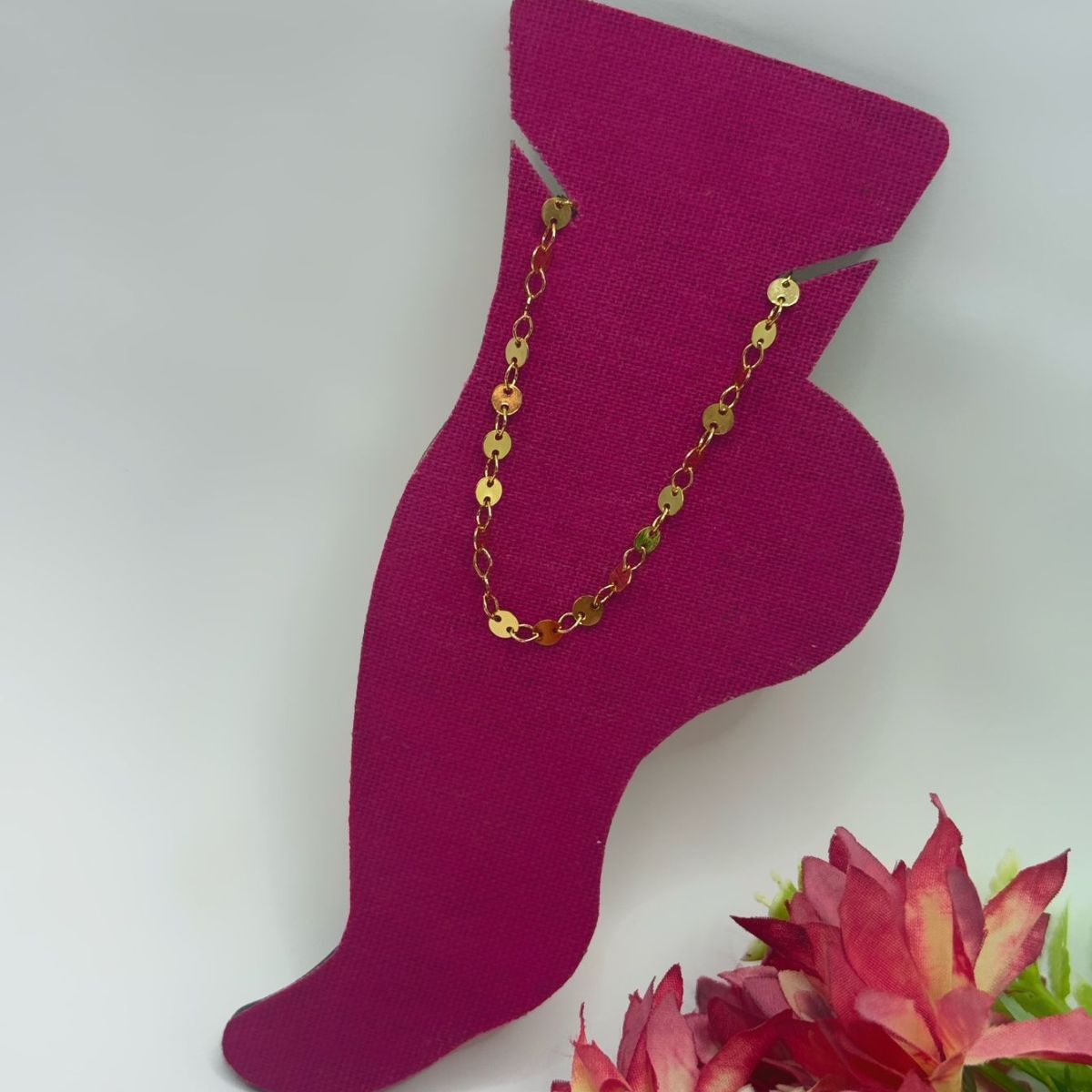 ✨ Brilho Sutil: Tornozeleira de Discos Banhada a Ouro – Leveza e Delicadeza para Seus Passos! - Imagem 3