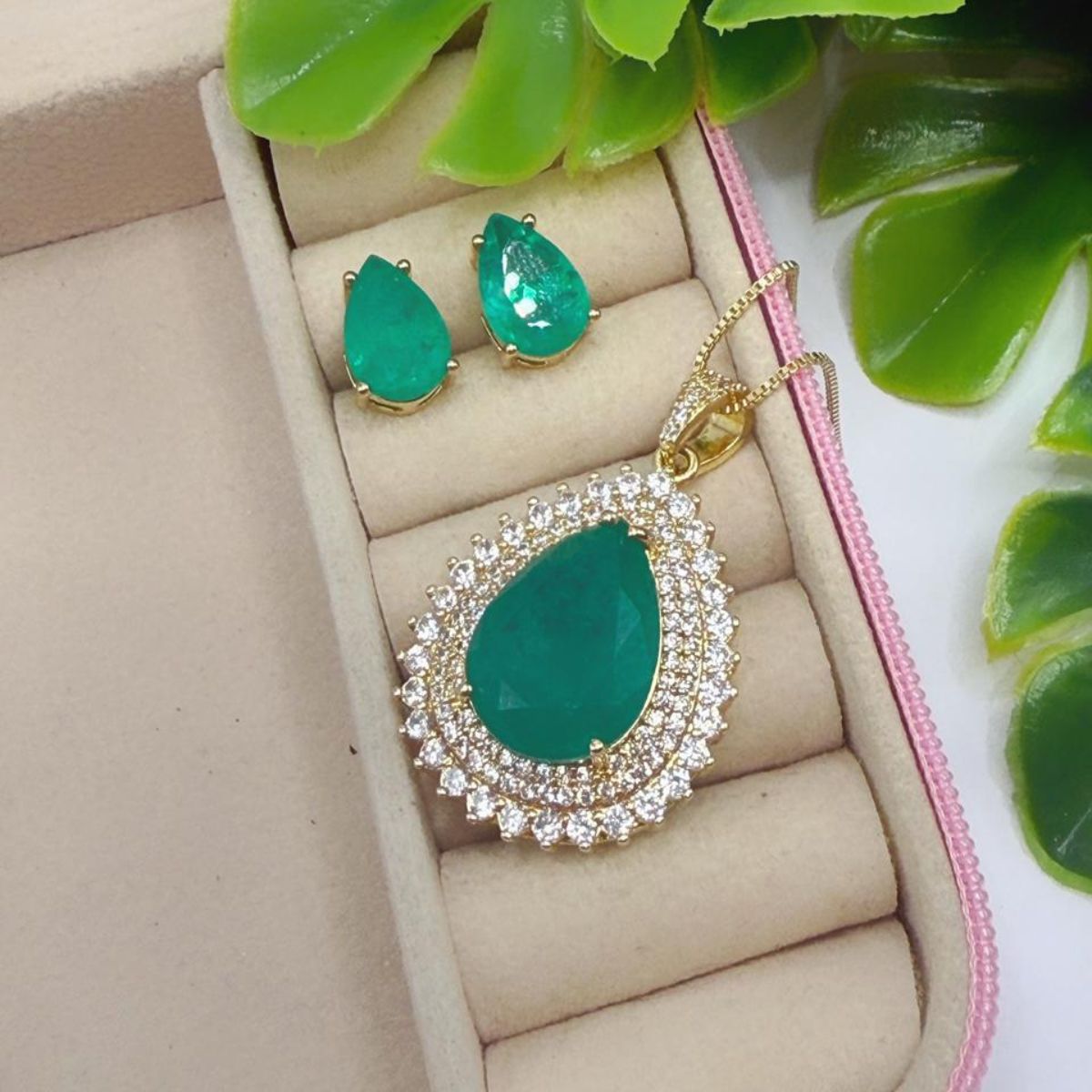 Conjunto Gota Fusion Banhado a Ouro 18K - Imagem 3